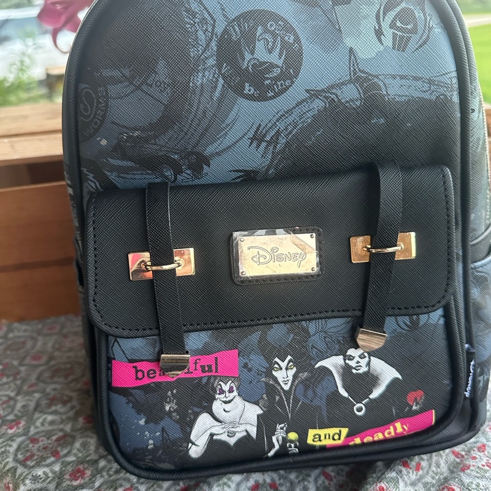 Disney Black and Gray Villains Backpack
